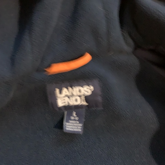 Lands’ End Kids Squall Parka L 10-12 Orange Waterproof Insulated Winter Coat - Picture 12 of 15